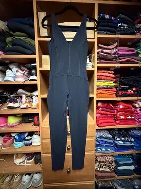 FP Movement by Free People Black V-Neck Sleeveless Jumpsuit
